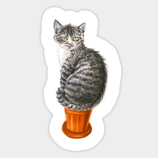 Potted cat Sticker